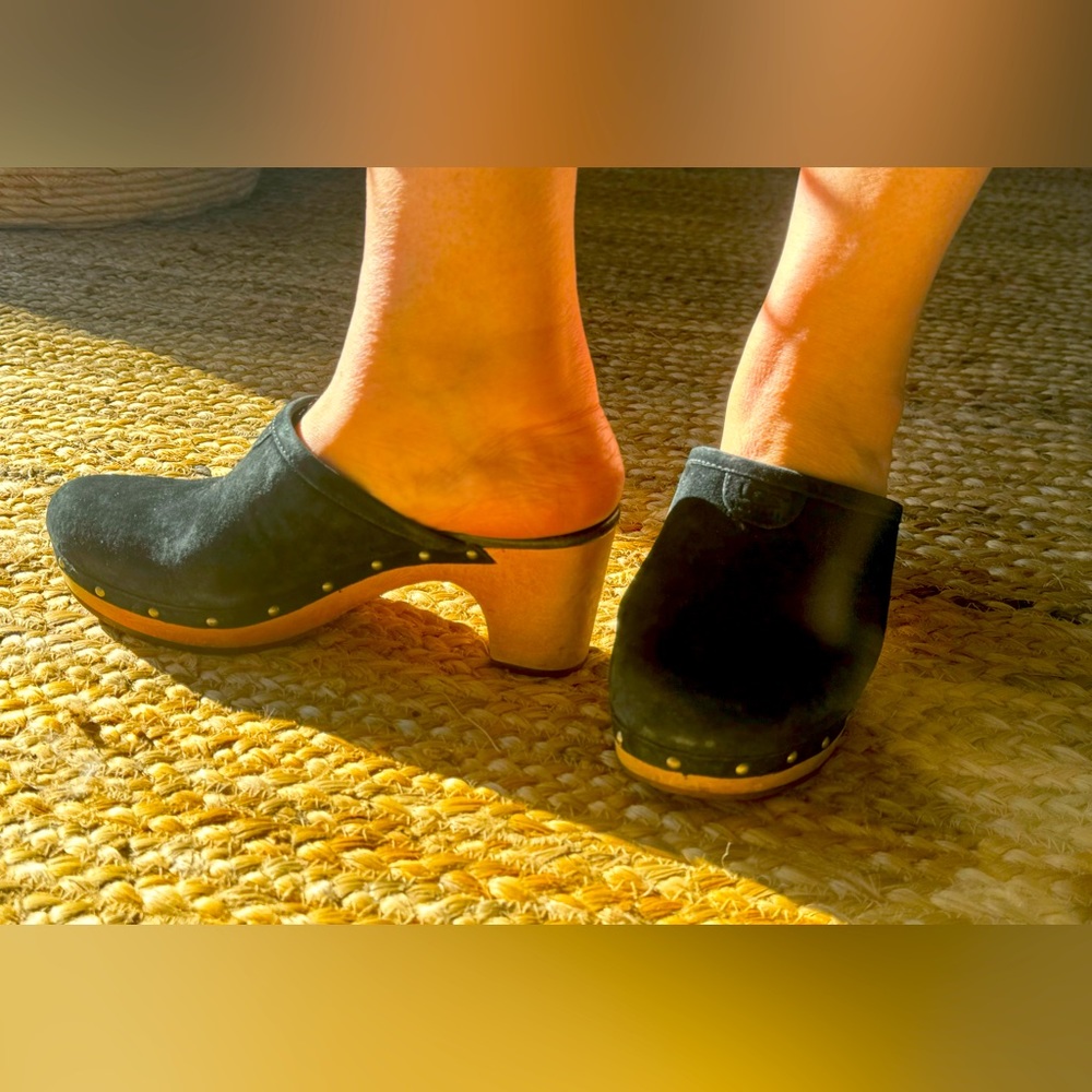 UGG Abbie studded suede clogs. Size 8.